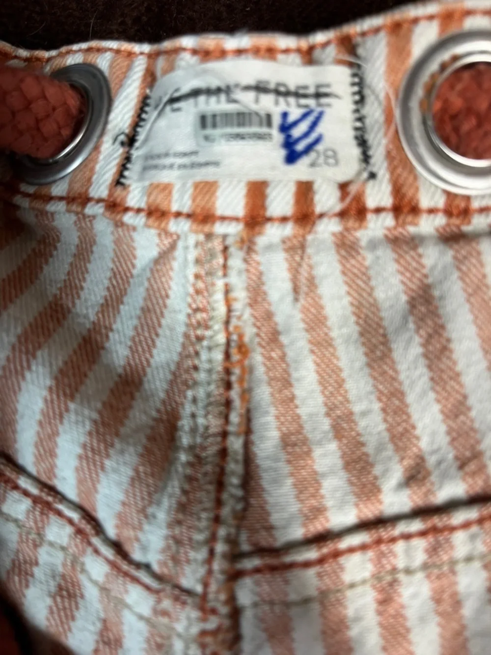 Free People Moxie  striped railroad Pants 28